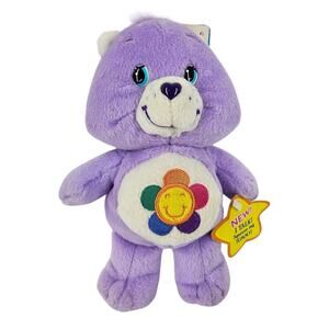 CARE BEARS HARMONY BEAR 6.5" PLUSH – 2004 PLAY ALONG – VOICE BOX NON-WORKING
